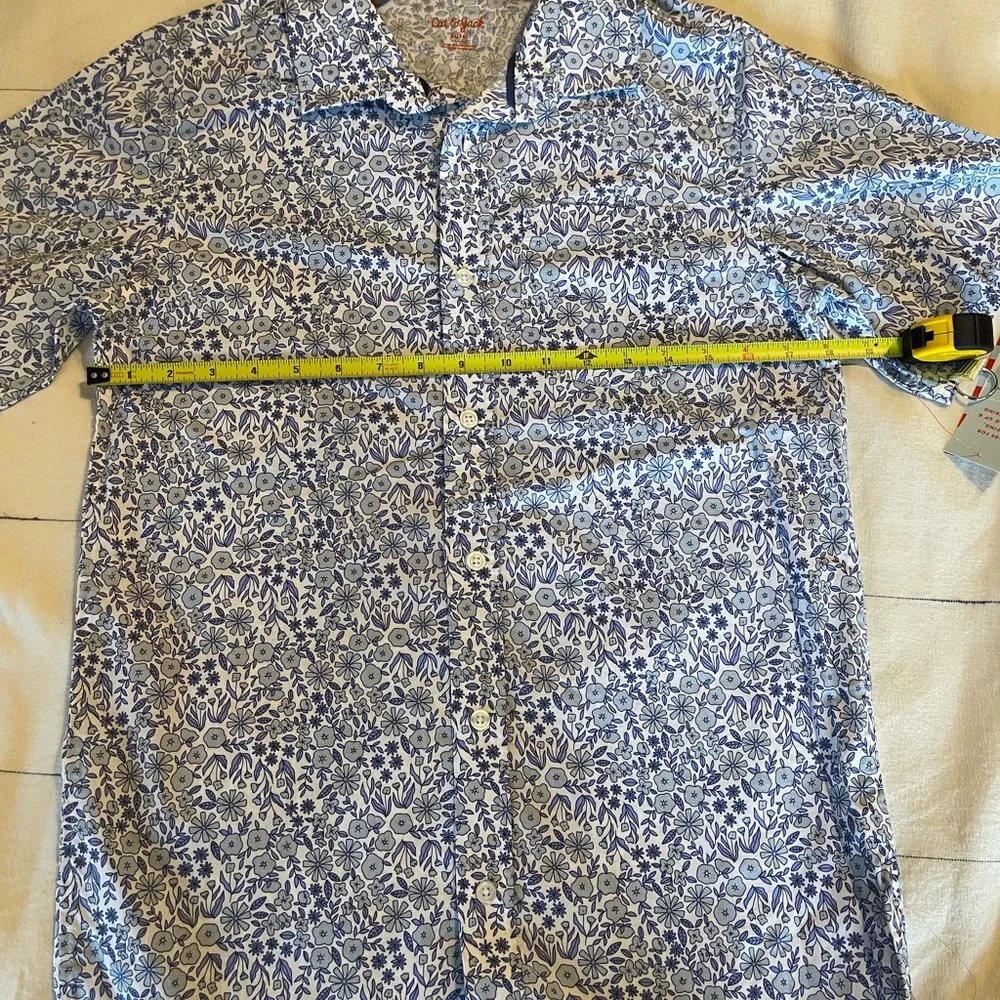 NWT Boys' Button-Down Short Sleeve Shirt - Cat Jack Size XL 16 - Picture 7 of 13
